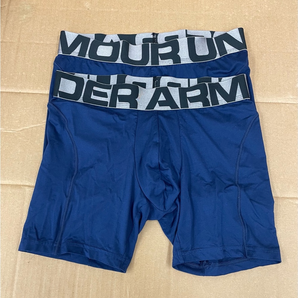 Under Armour, elite boxer briefs size large 2 Pack navy blue new without tags